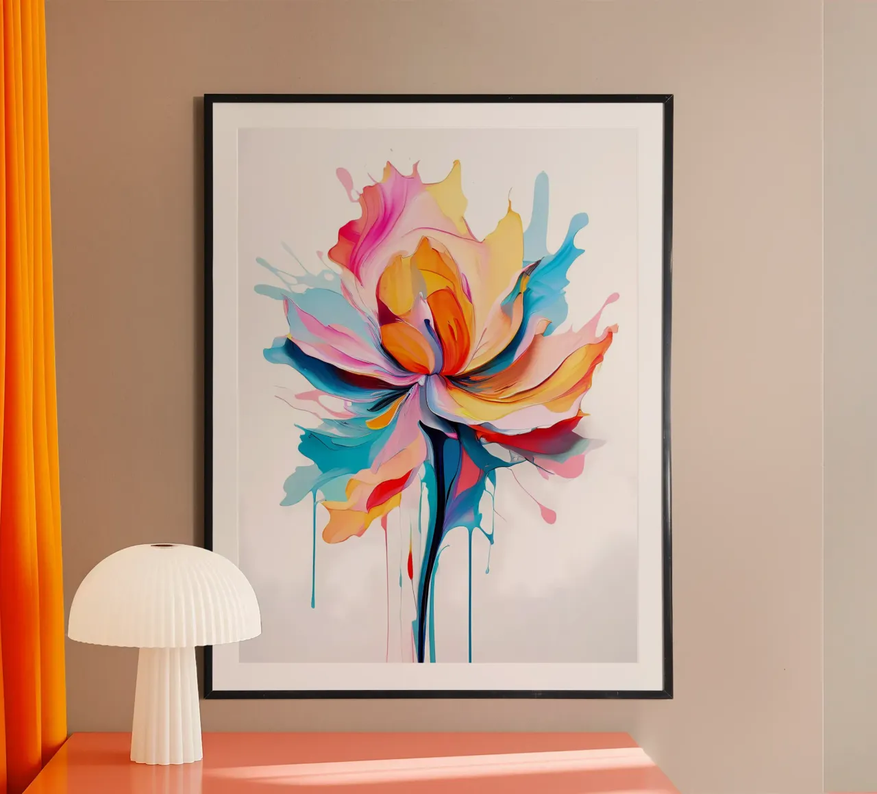 Abstracte Bloemen Symfonie hahnemühle van Artistic-shop