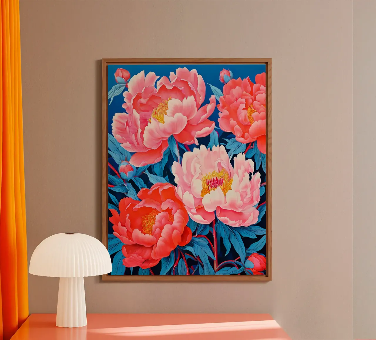 Paradiso delle Peonie alluminio dibond da Artistic-shop