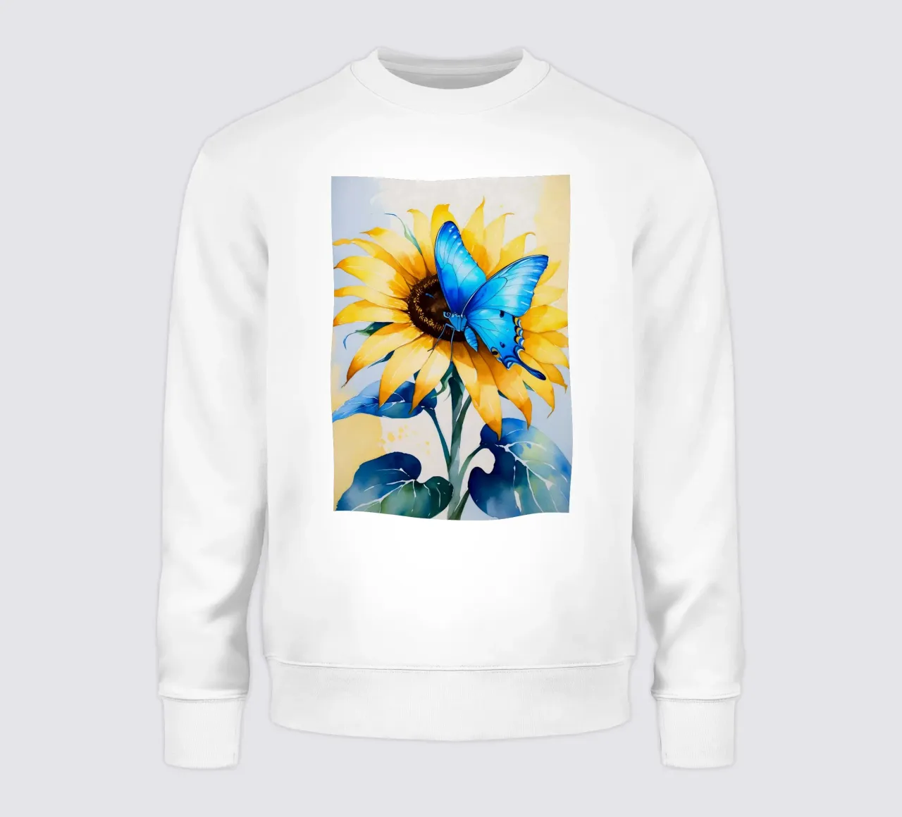 Pittura digitale di farfalla e girasole felpa da Bloom And Brush