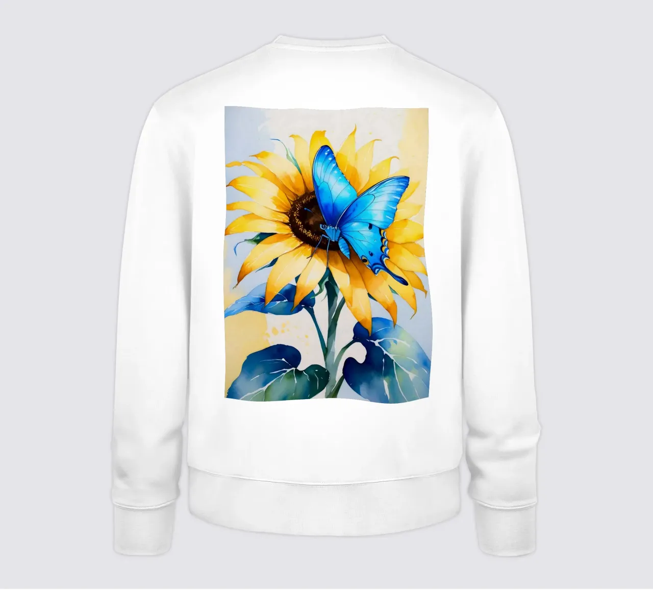Pittura digitale di farfalla e girasole felpa da Bloom And Brush