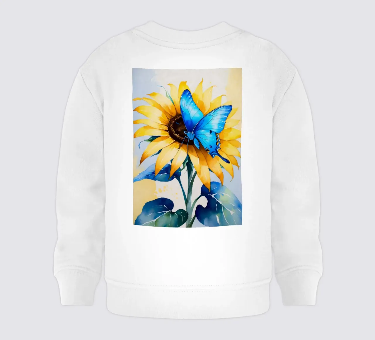 Pittura digitale di farfalla e girasole felpa neonato da Bloom And Brush