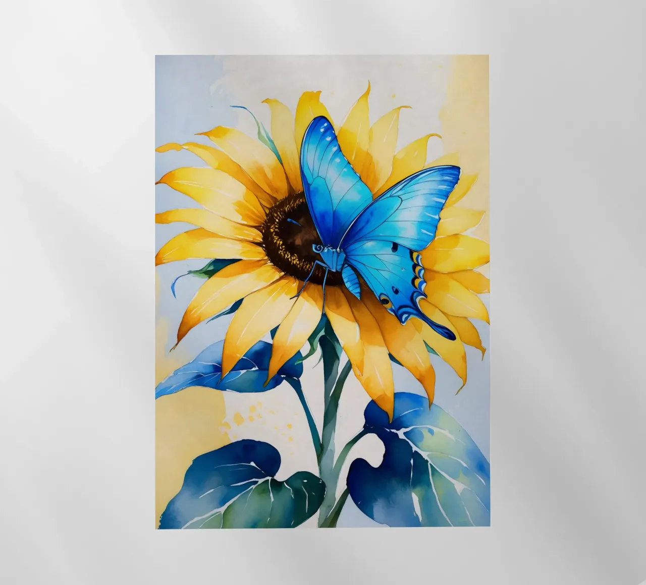Pittura digitale di farfalla e girasole pellicola backlit da Bloom And Brush