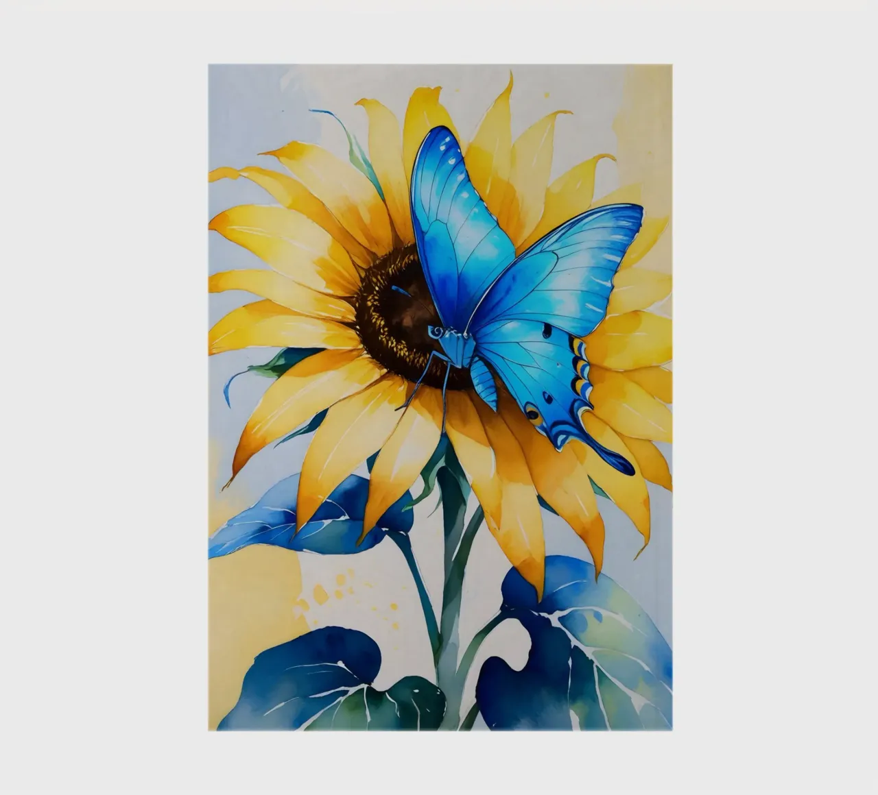 Peinture numérique d'un papillon et d'un tournesol carnet de notes de Bloom And Brush