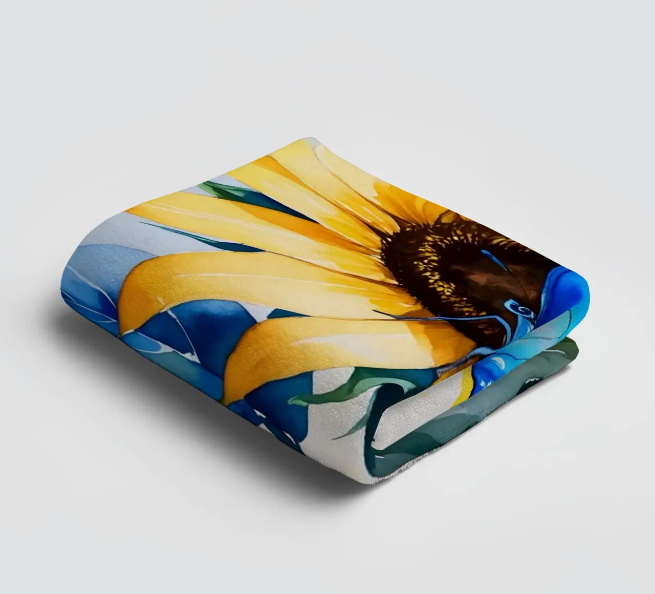 Pittura digitale di farfalla e girasole asciugamano da bagno da Bloom And Brush
