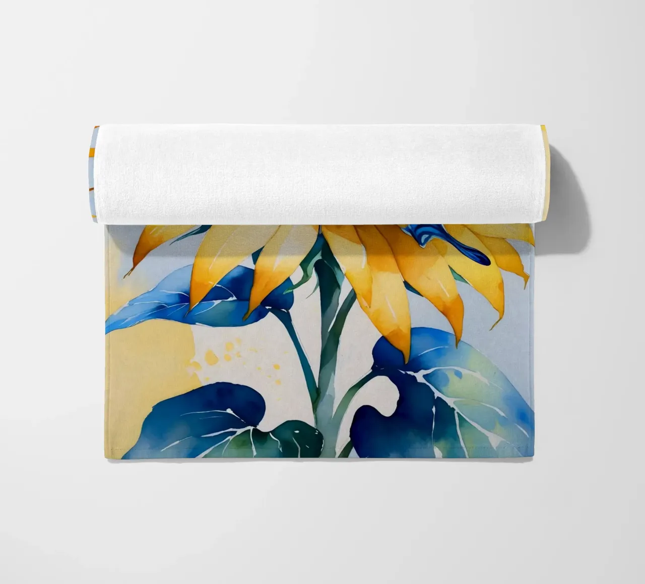 Pittura digitale di farfalla e girasole telo mare da Bloom And Brush