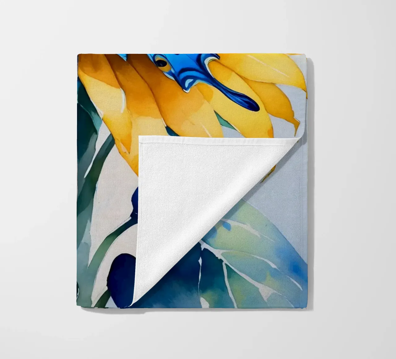 Pittura digitale di farfalla e girasole telo mare da Bloom And Brush