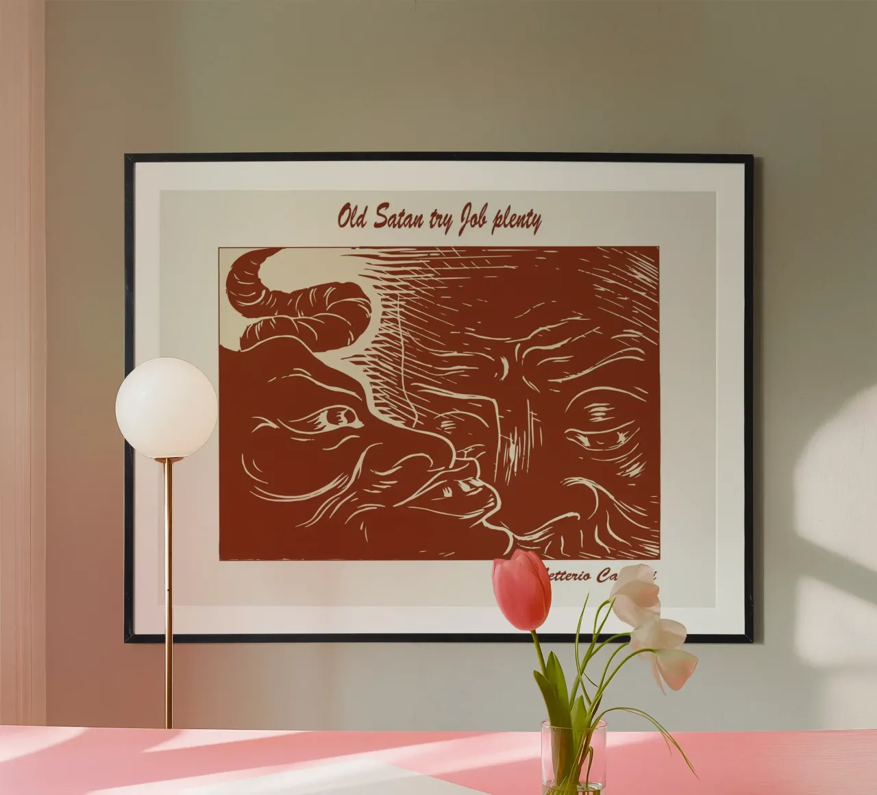 Il vecchio Satana prova Giobbe in abbondanza poster da Doa Project
