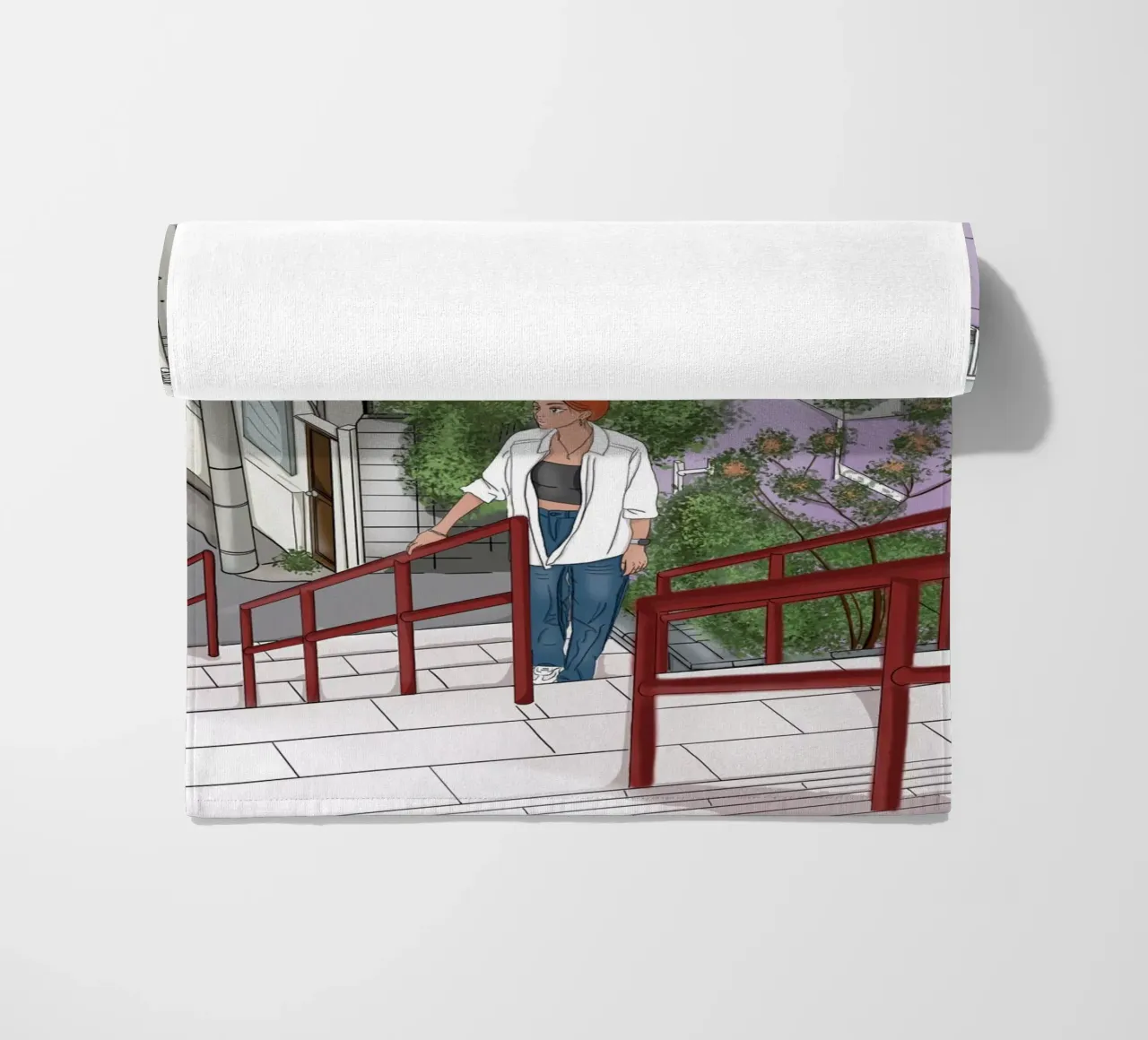 Your Name strandhanddoek van beanieontheroad