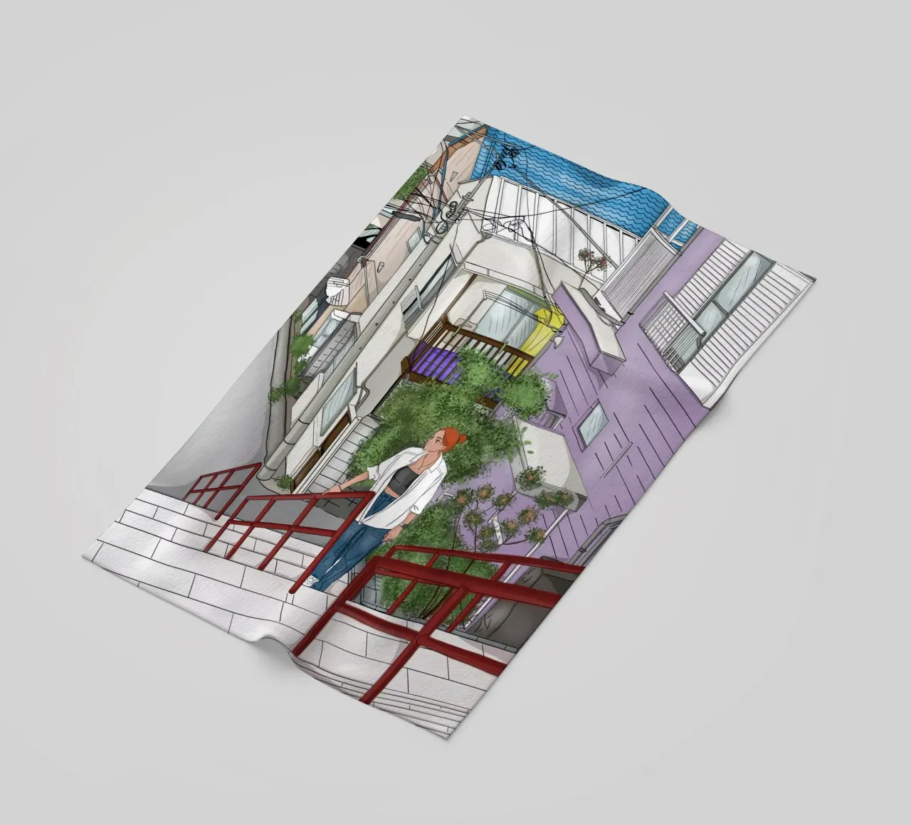 Your Name strandhanddoek van beanieontheroad