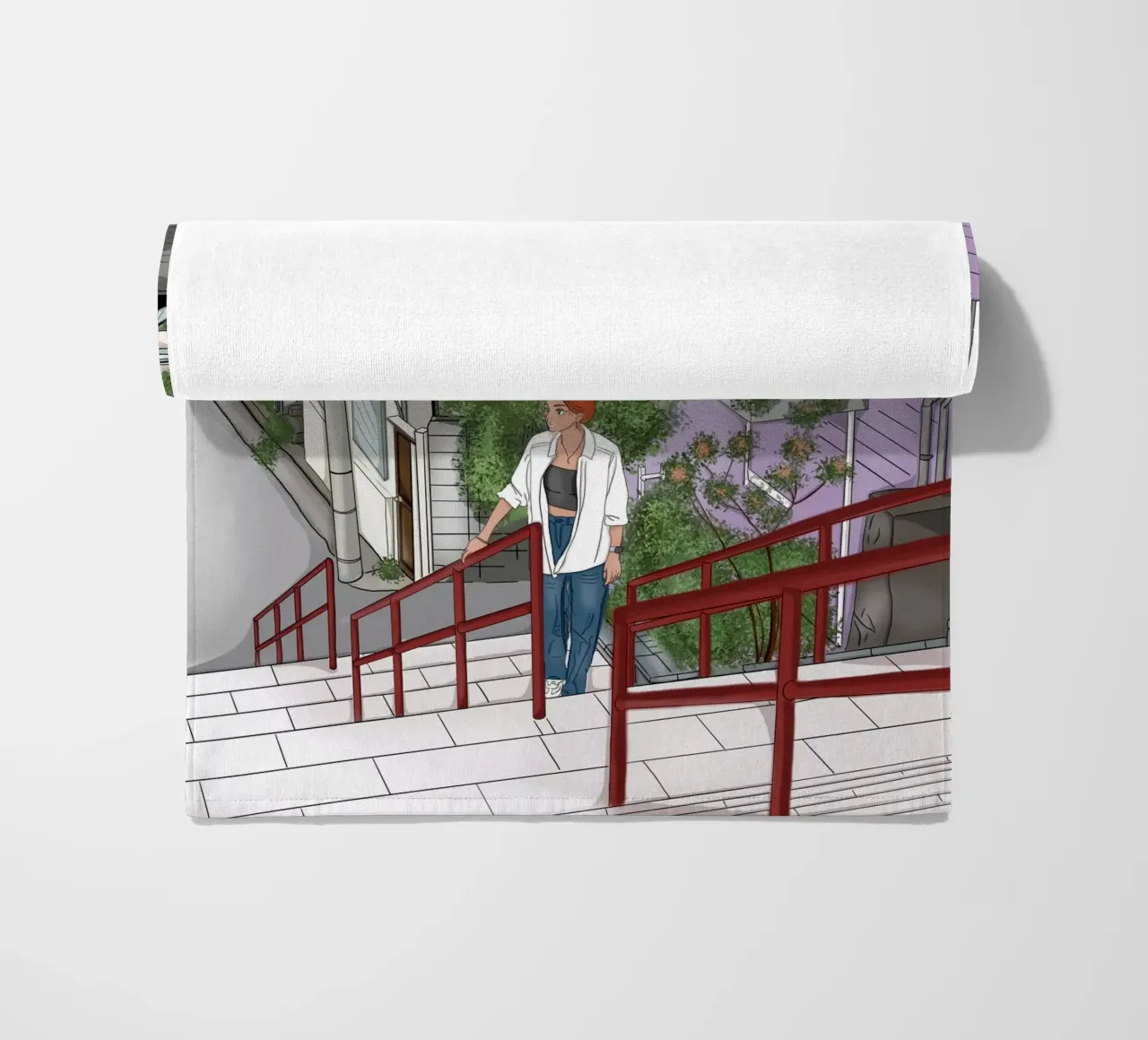 Your Name strandhanddoek van beanieontheroad