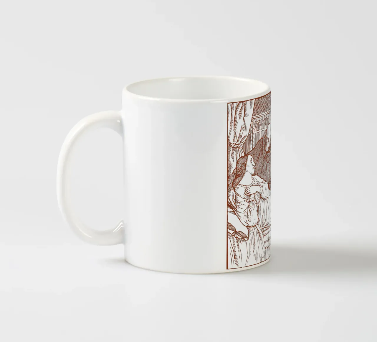 La morte e la donna tazza in ceramica da Doa Project