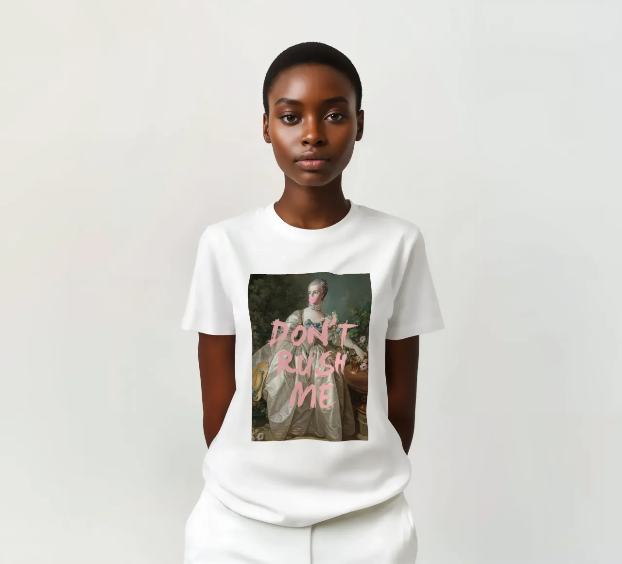 Don’t Rush Me – Bold Feminist Bubble-Gum Art Print t-shirt da GraceDigitalArtCo