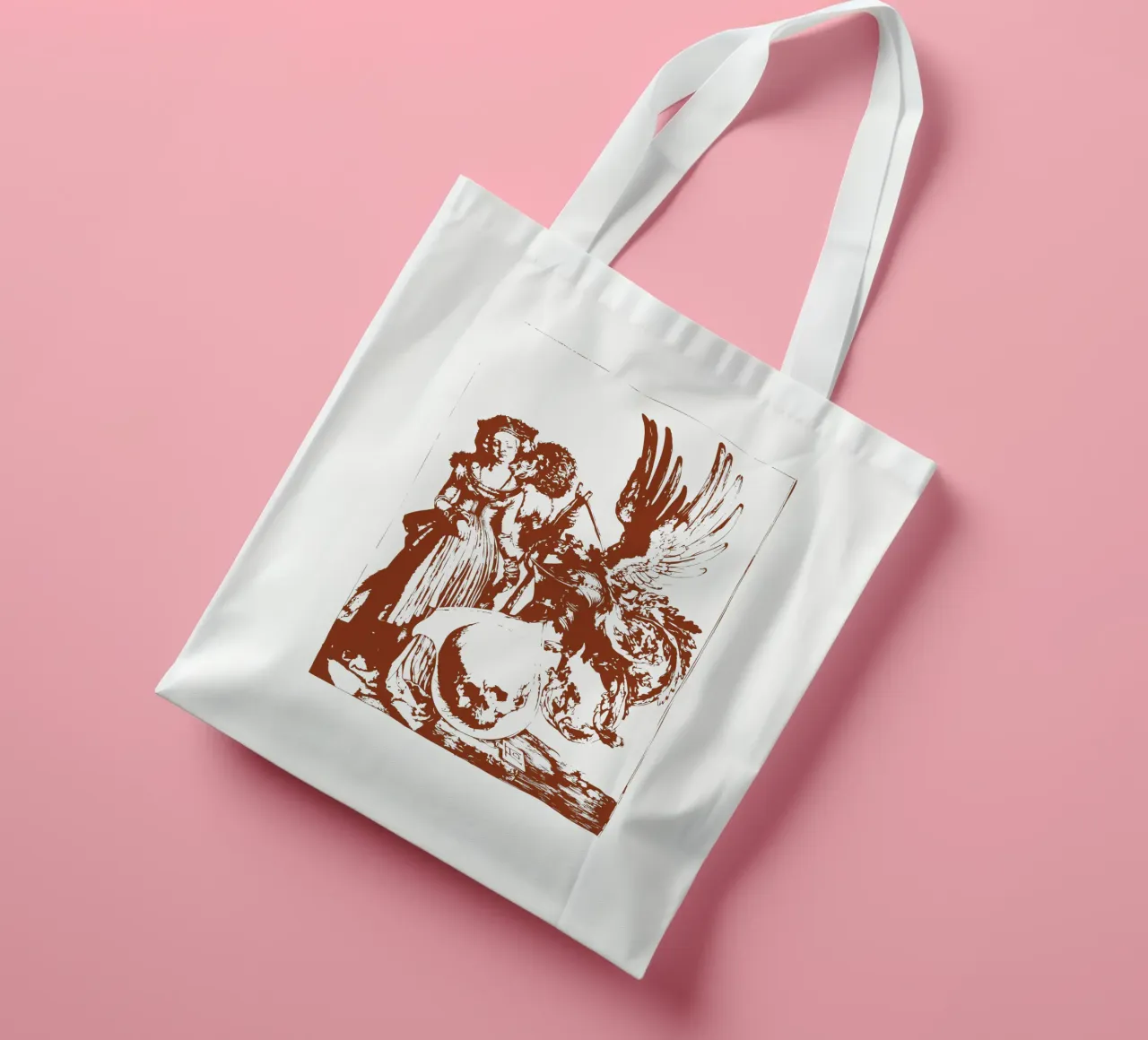 Stemma con teschio borsa in juta da Doa Project