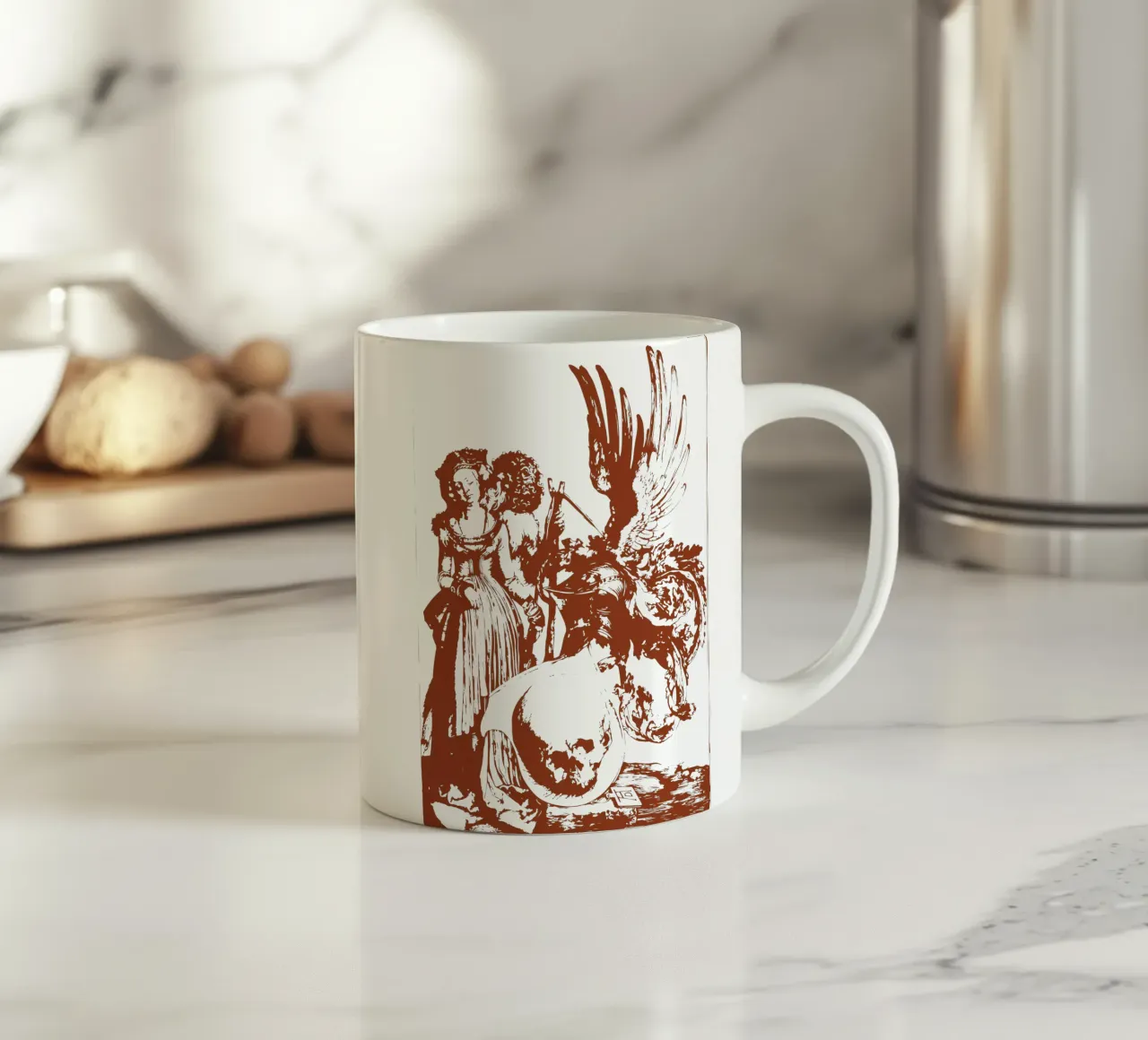 Stemma con teschio tazza in ceramica da Doa Project