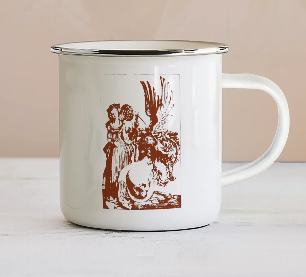 Stemma con teschio tazza in smalto da Doa Project