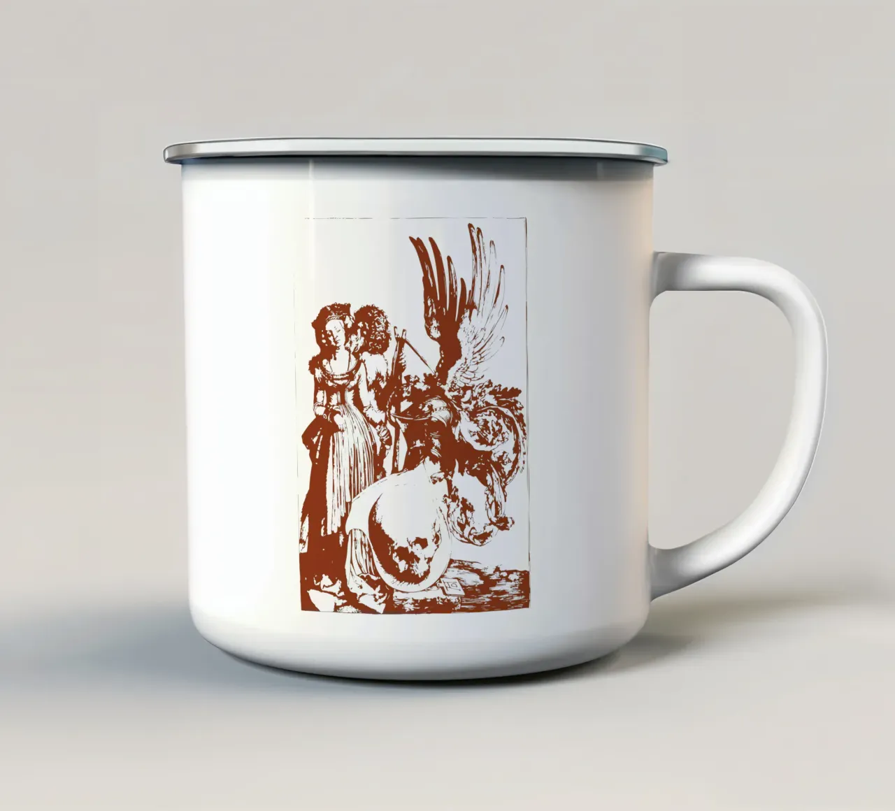 Stemma con teschio tazza in smalto da Doa Project