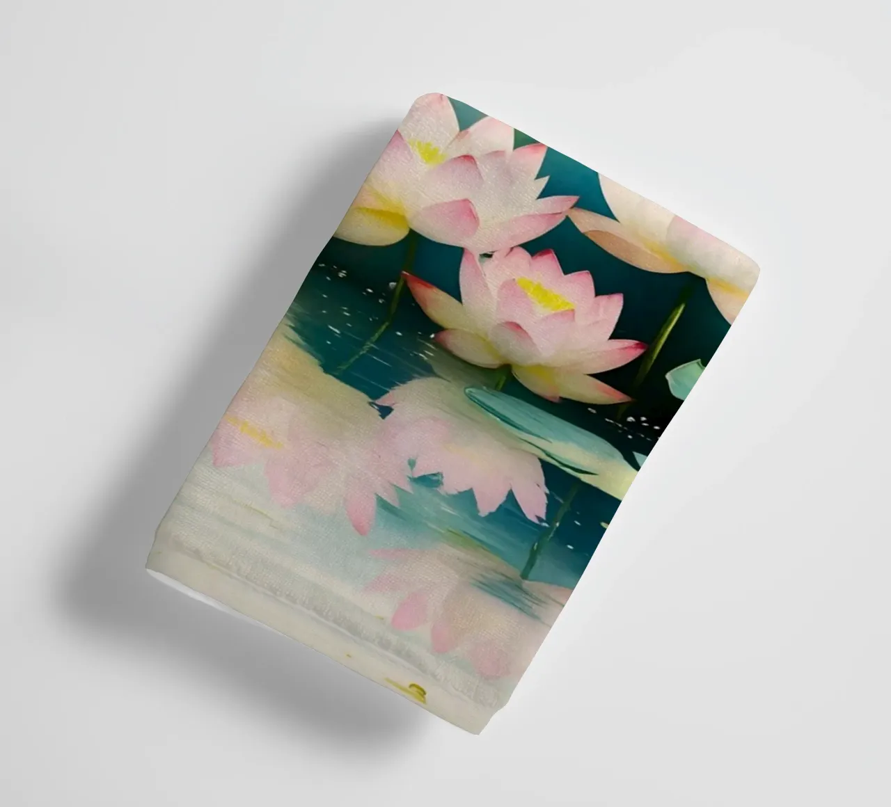 Pittura digitale di farfalla e ninfee rosa asciugamano da bagno da Bloom And Brush