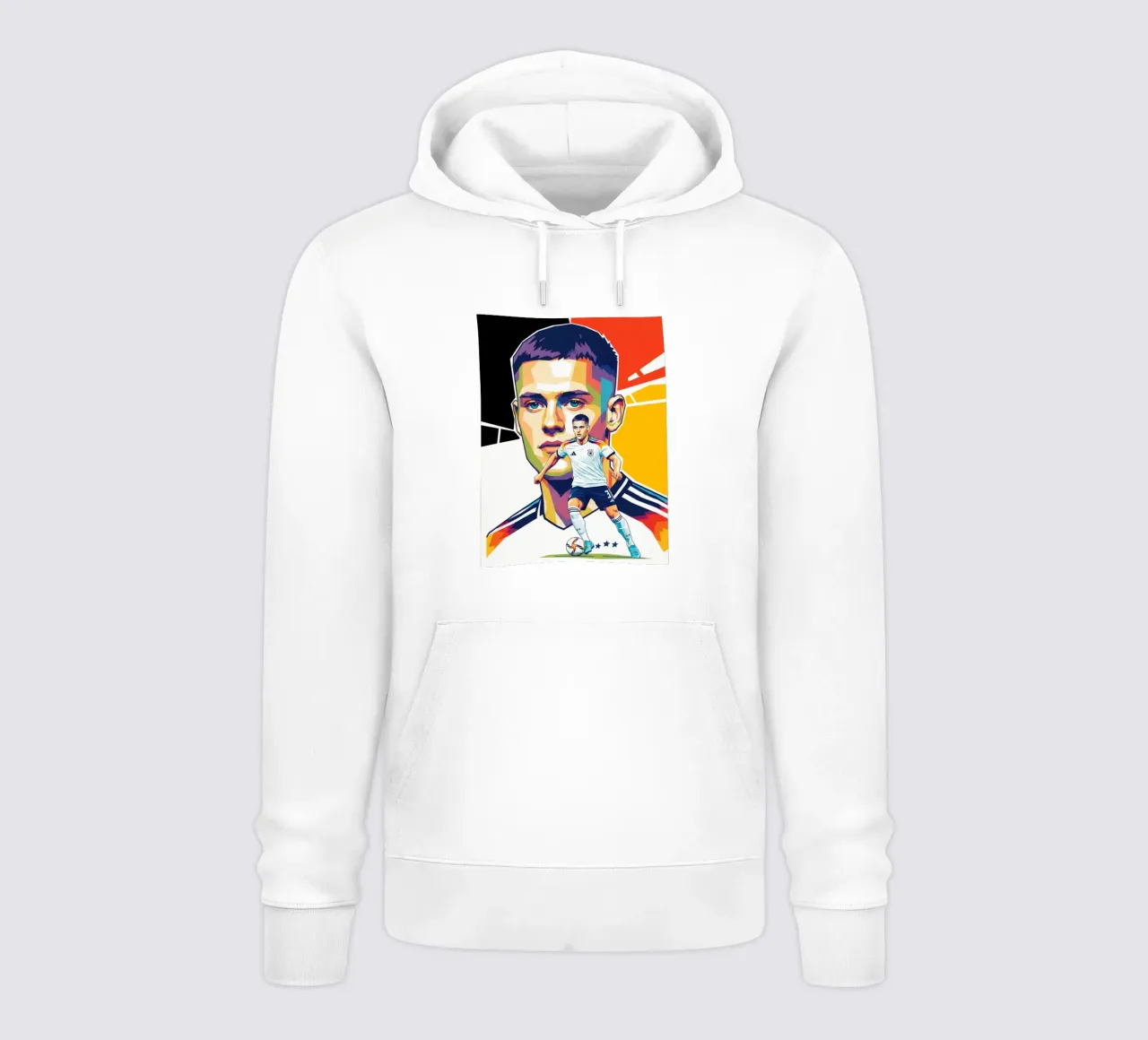 Pop art colorata Florian Wirtz felpa con cappuccio da Hantamrata