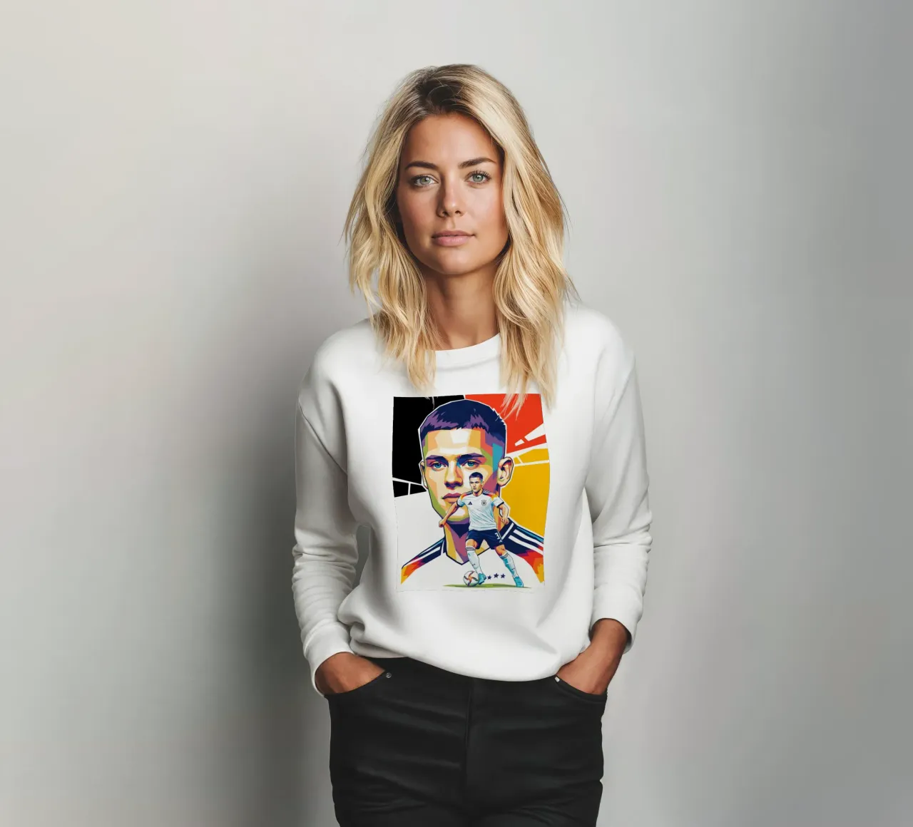 Pop art colorata Florian Wirtz felpa da Hantamrata