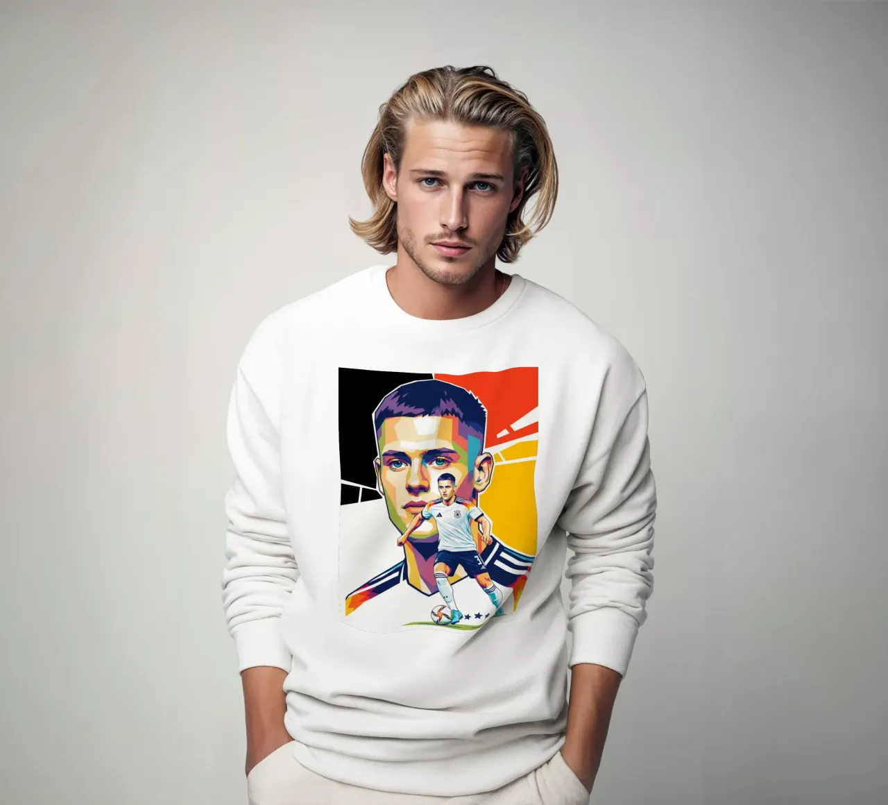 Pop art colorata Florian Wirtz felpa da Hantamrata