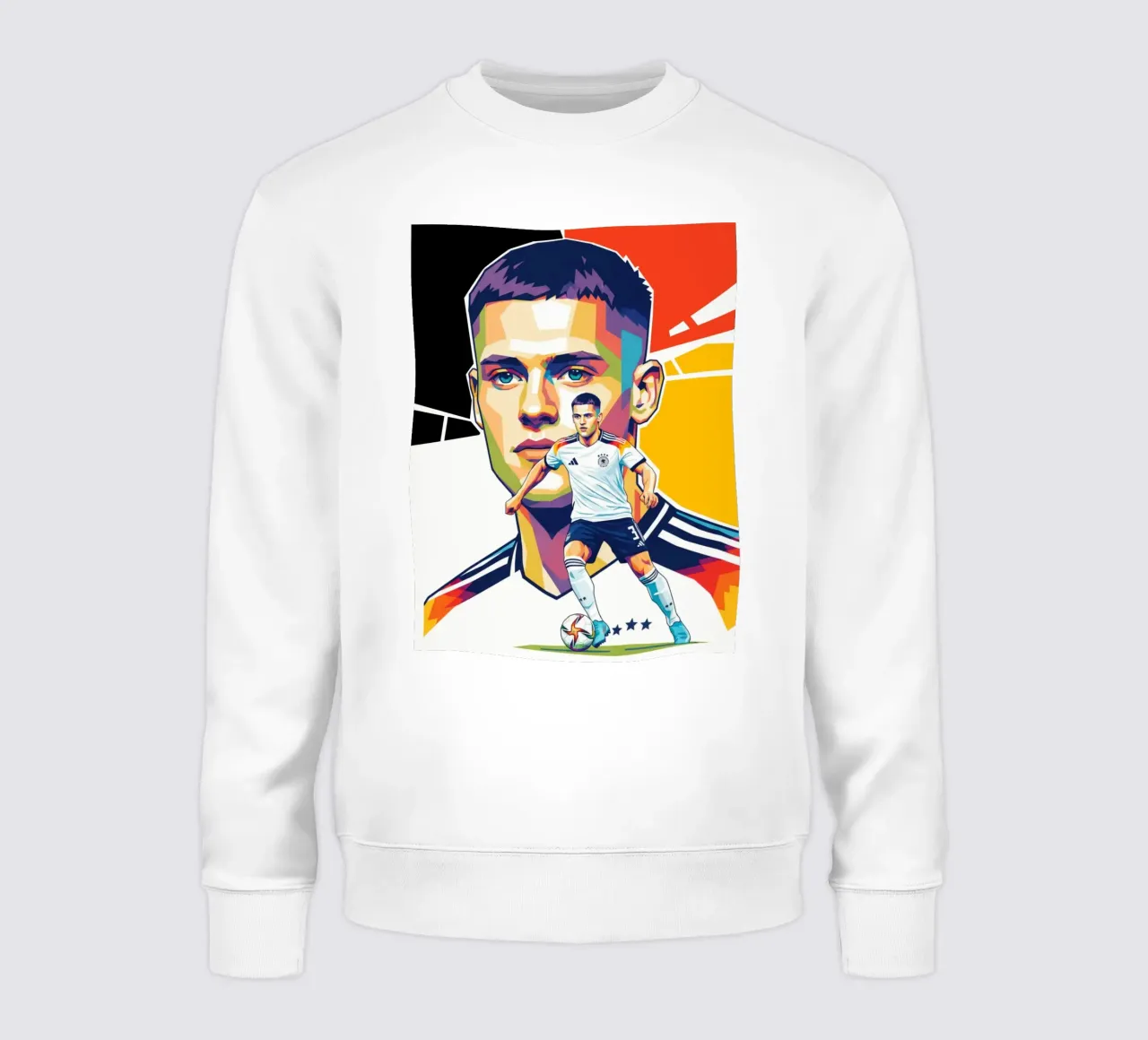 Pop art colorata Florian Wirtz felpa da Hantamrata