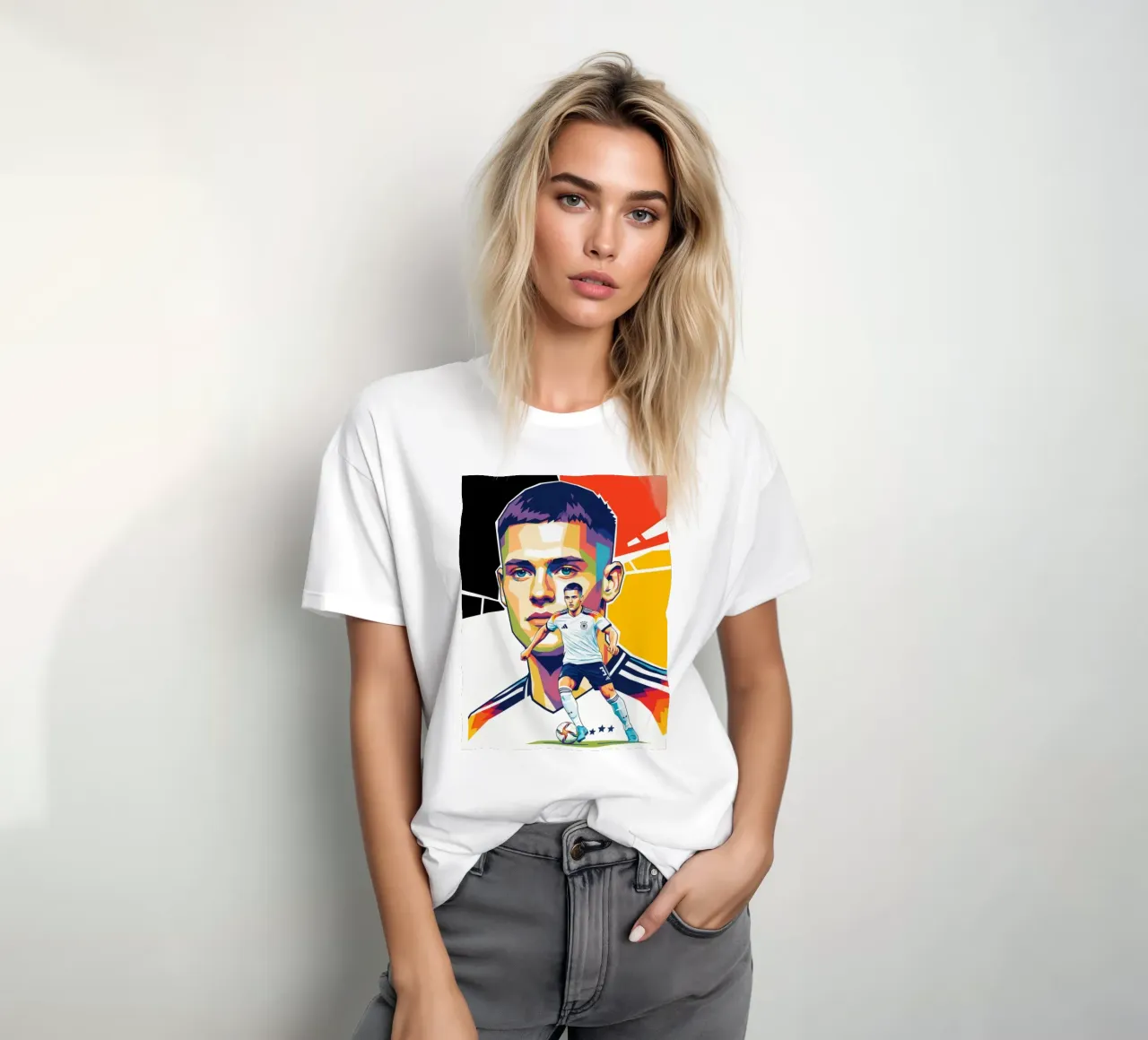 Pop art colorata Florian Wirtz t-shirt da Hantamrata