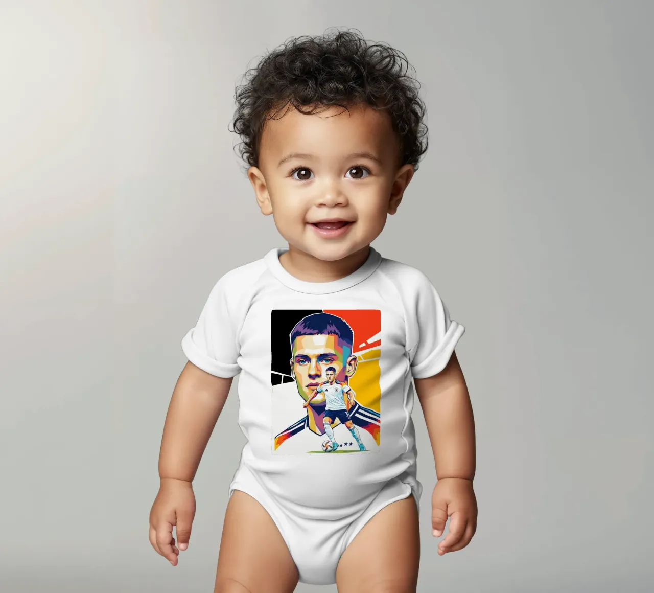 Pop art colorata Florian Wirtz body neonato maniche corte da Hantamrata