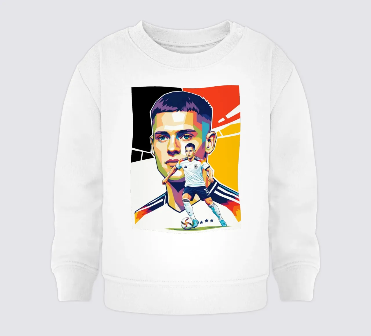 Pop art colorata Florian Wirtz felpa neonato da Hantamrata