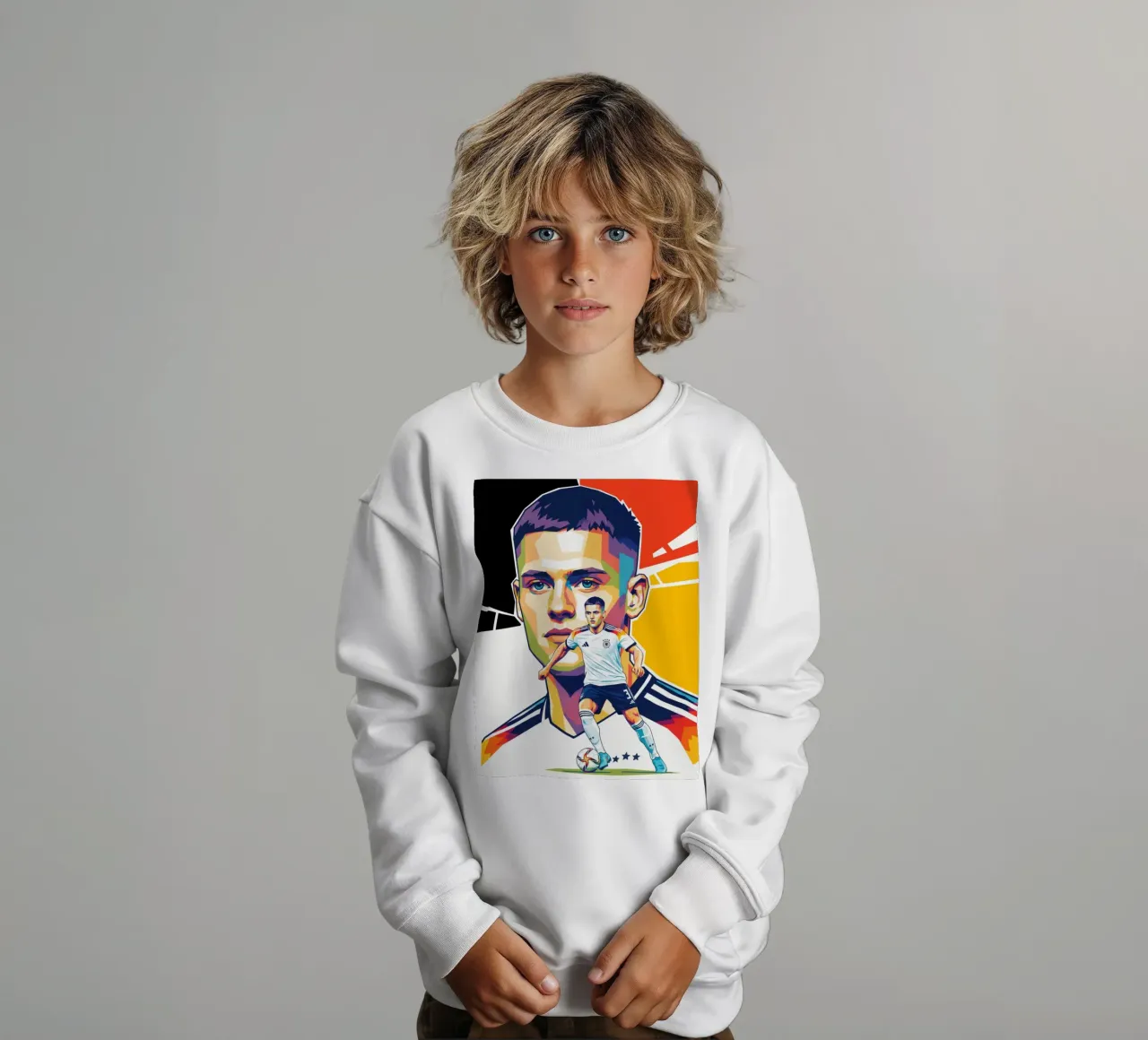 Pop art colorata Florian Wirtz felpa bambino da Hantamrata