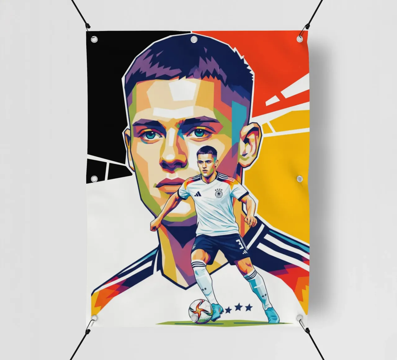 Pop art colorata Florian Wirtz telo in pvc da Hantamrata