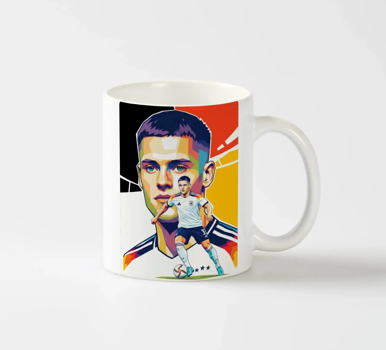 Pop art colorata Florian Wirtz tazza in ceramica da Hantamrata