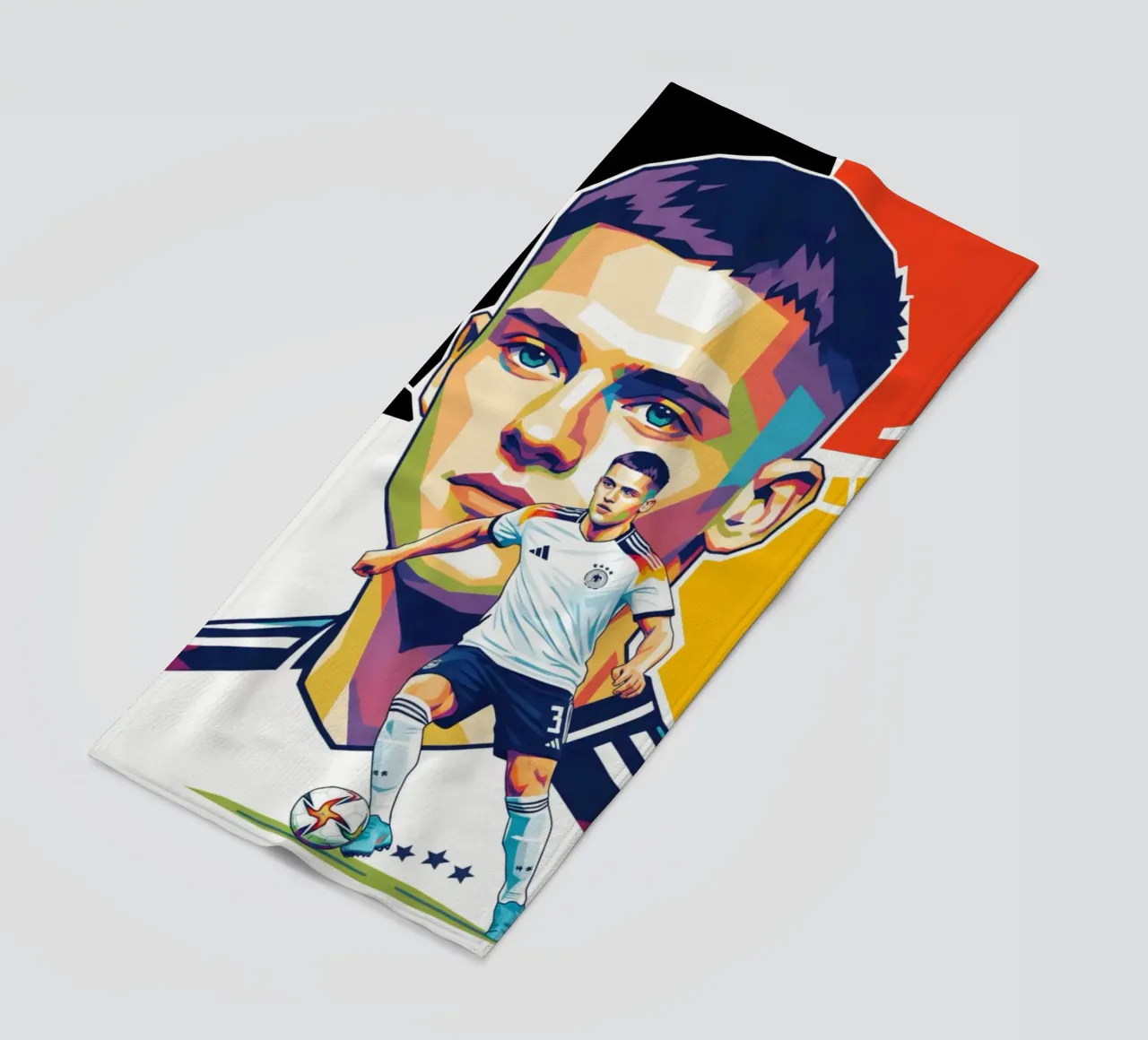 Pop art colorata Florian Wirtz telo mare da Hantamrata