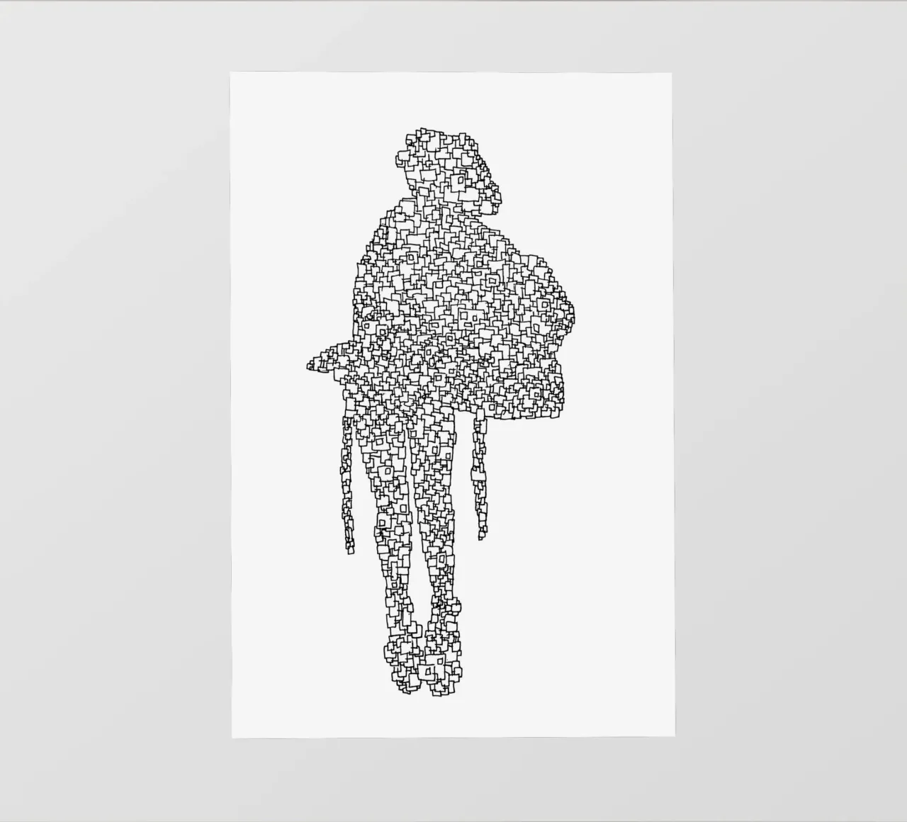 FRAGMENTED ( FALLING APART ) telo in pvc da Grey Aaren