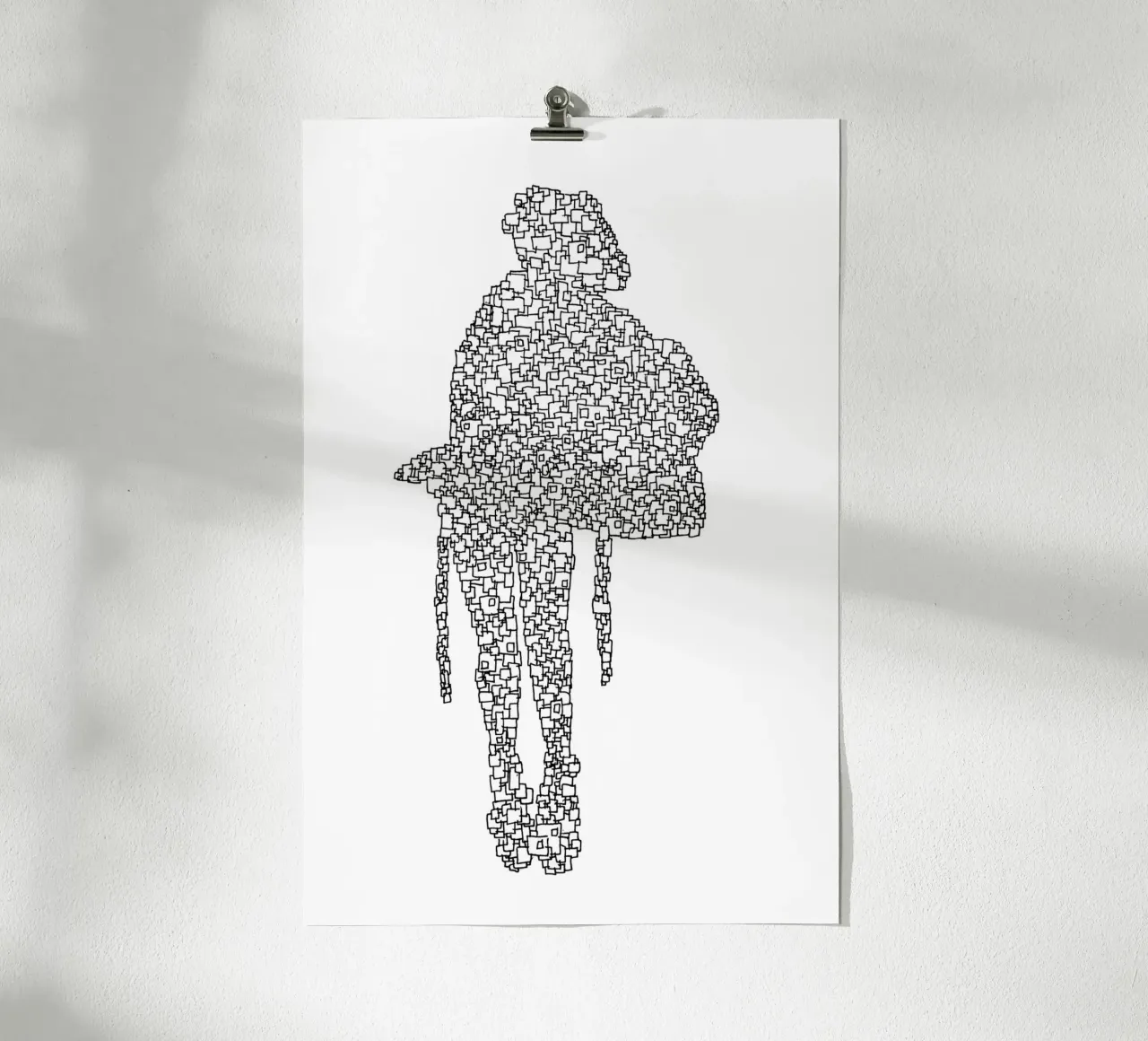 FRAGMENTED ( FALLING APART ) carta hahnemühle da Grey Aaren