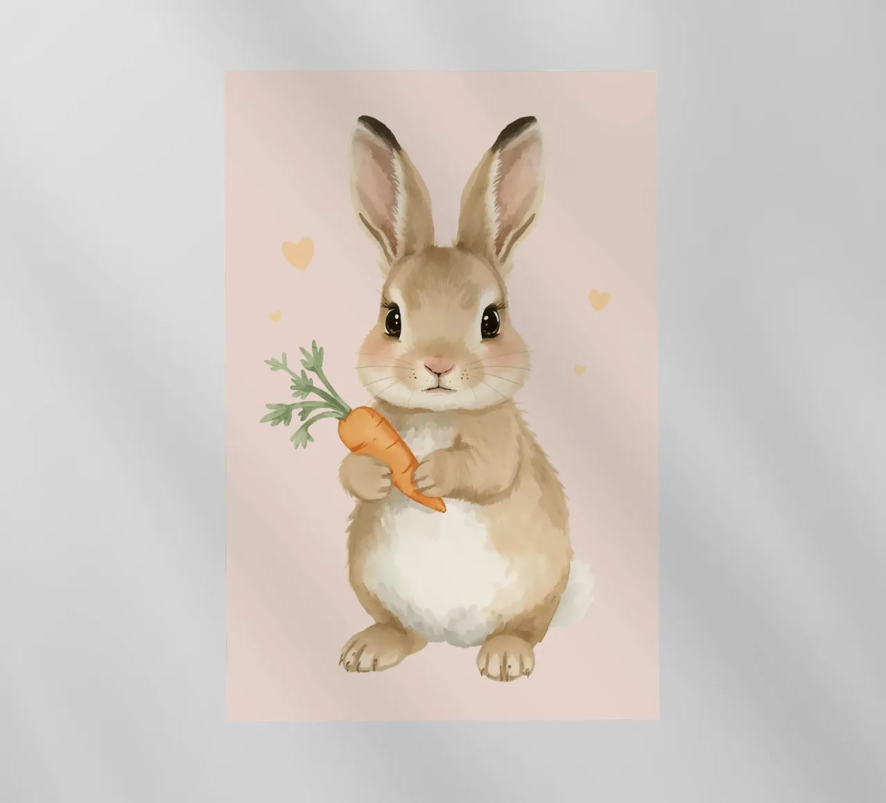 Coniglio carino con in mano una carota pellicola backlit da DesignDoodle