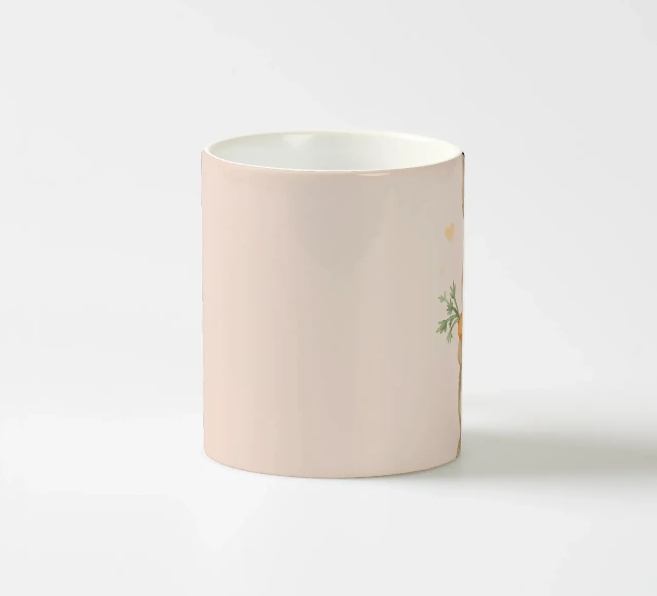 Coniglio carino con in mano una carota tazza in ceramica da DesignDoodle