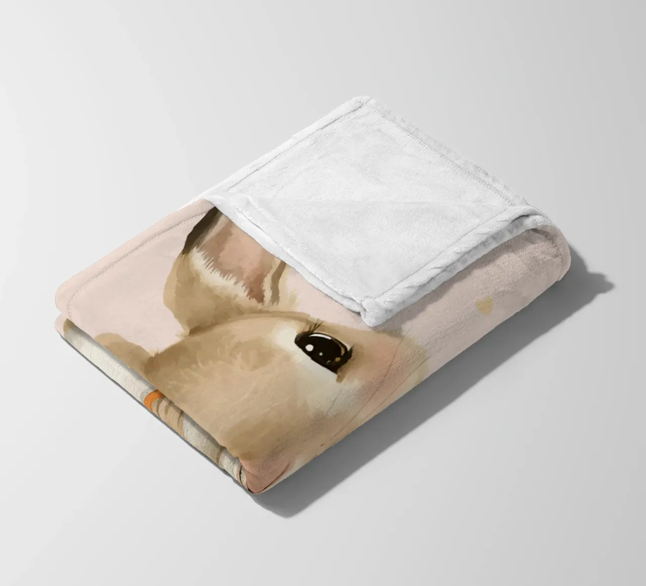 Coniglio carino con in mano una carota coperta in pile da DesignDoodle