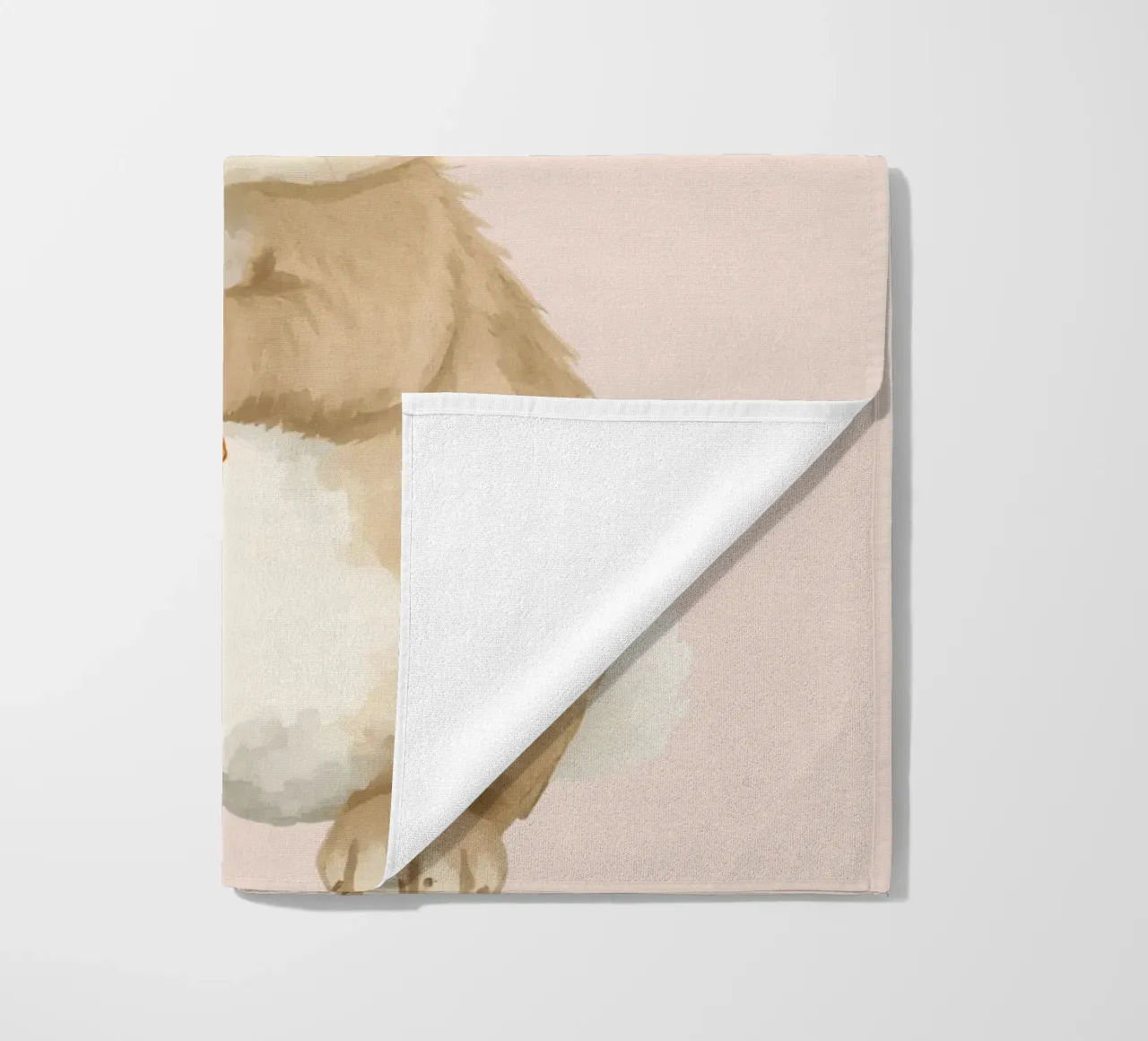 Coniglio carino con in mano una carota telo mare da DesignDoodle