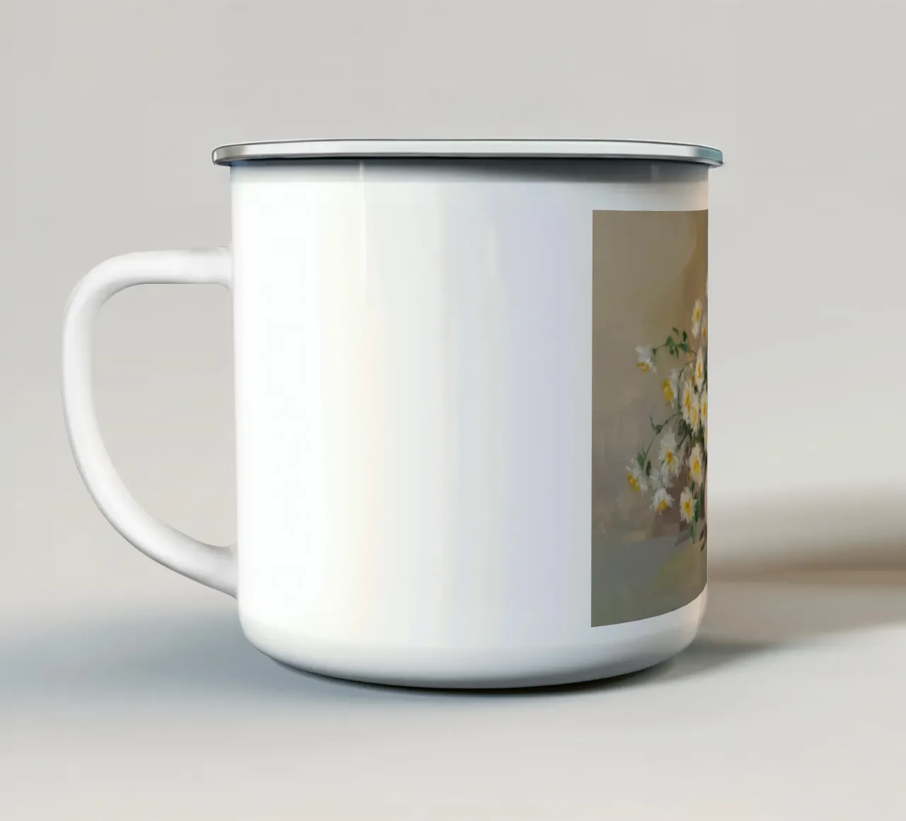 Margherita d'avorio Stillness tazza in smalto da Angkasa Mist