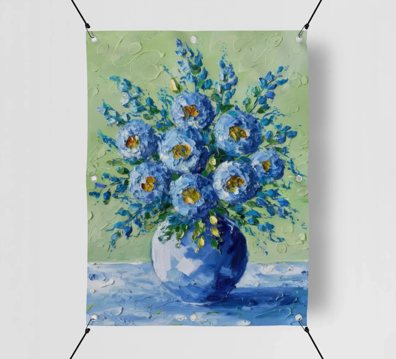 Bouquet di fiori d'azzurro telo in pvc da Angkasa Mist