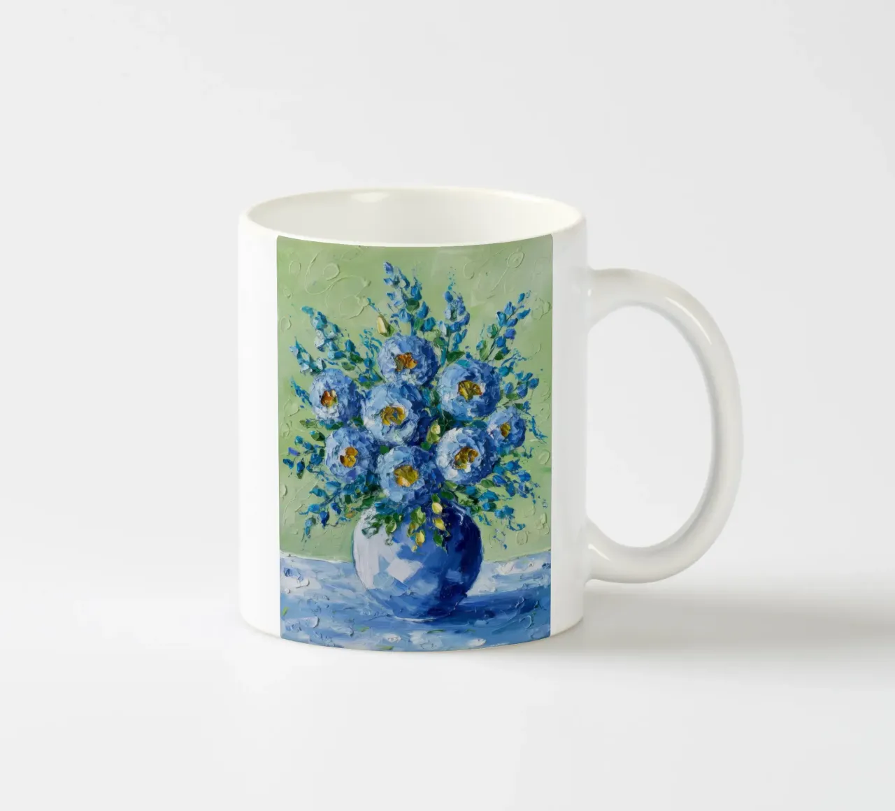 Bouquet di fiori d'azzurro tazza in ceramica da Angkasa Mist