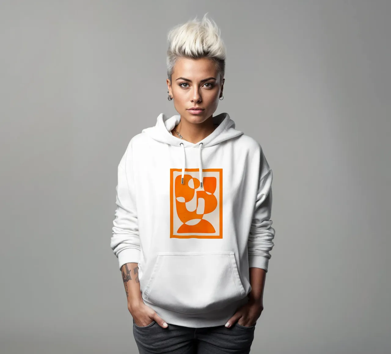 Forme di arancio felpa con cappuccio da ThingDesign
