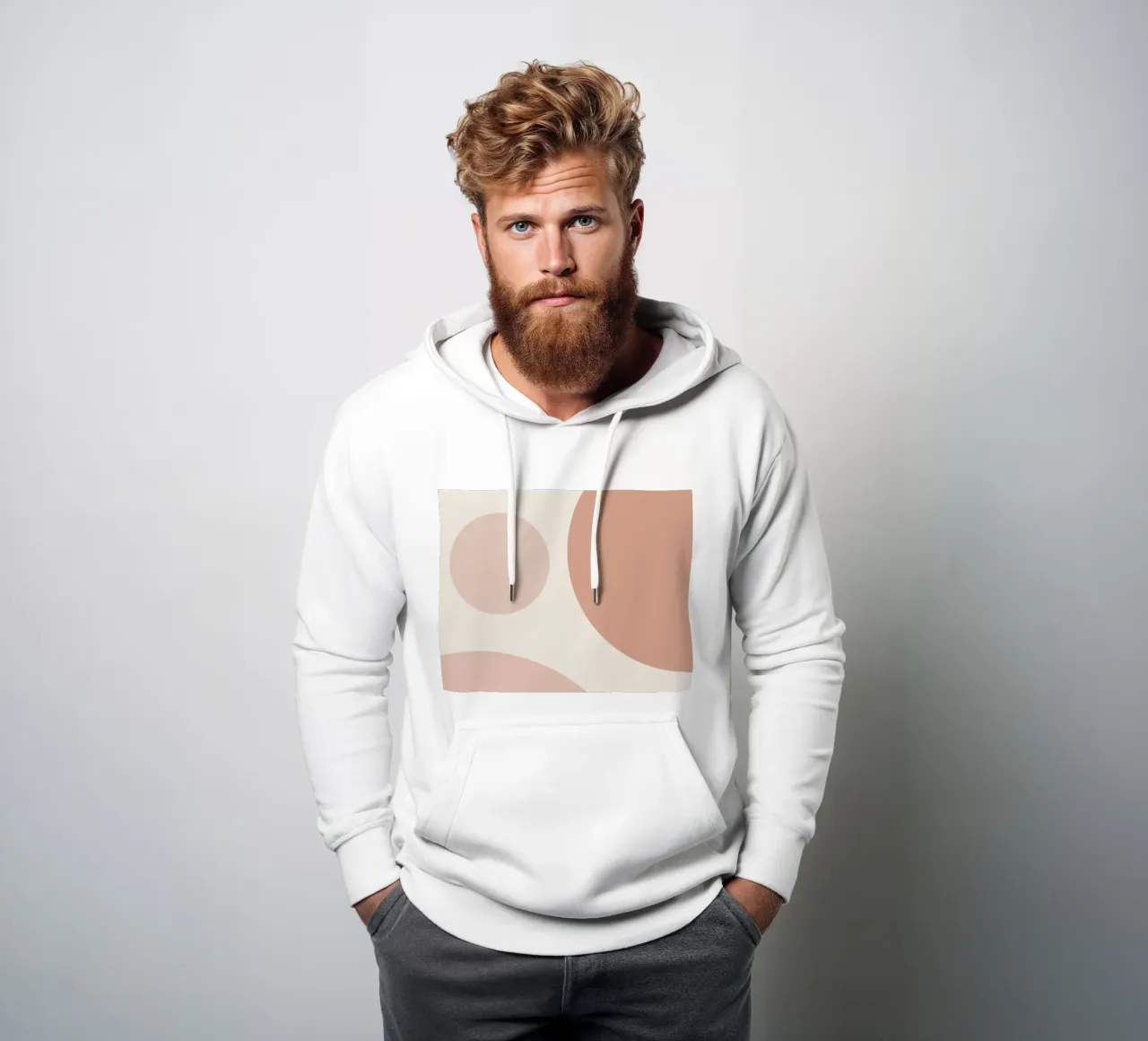 Forme geometriche astratte di cerchi in pastello felpa con cappuccio da DesignDoodle