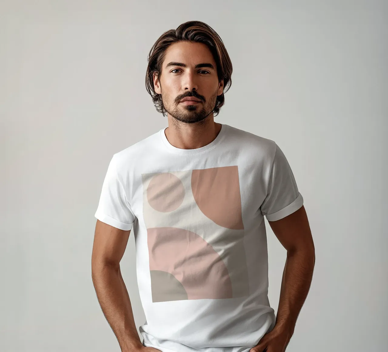 Forme geometriche astratte di cerchi in pastello t-shirt da DesignDoodle
