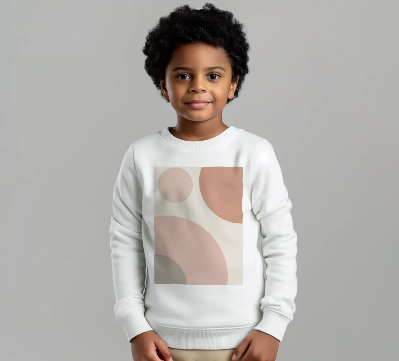 Forme geometriche astratte di cerchi in pastello felpa bambino da DesignDoodle