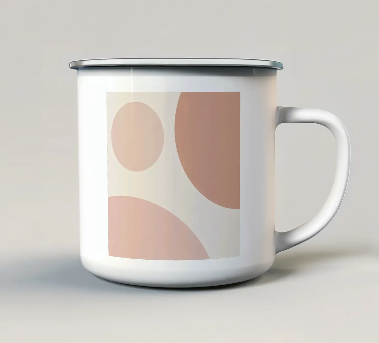 Forme geometriche astratte di cerchi in pastello tazza in smalto da DesignDoodle