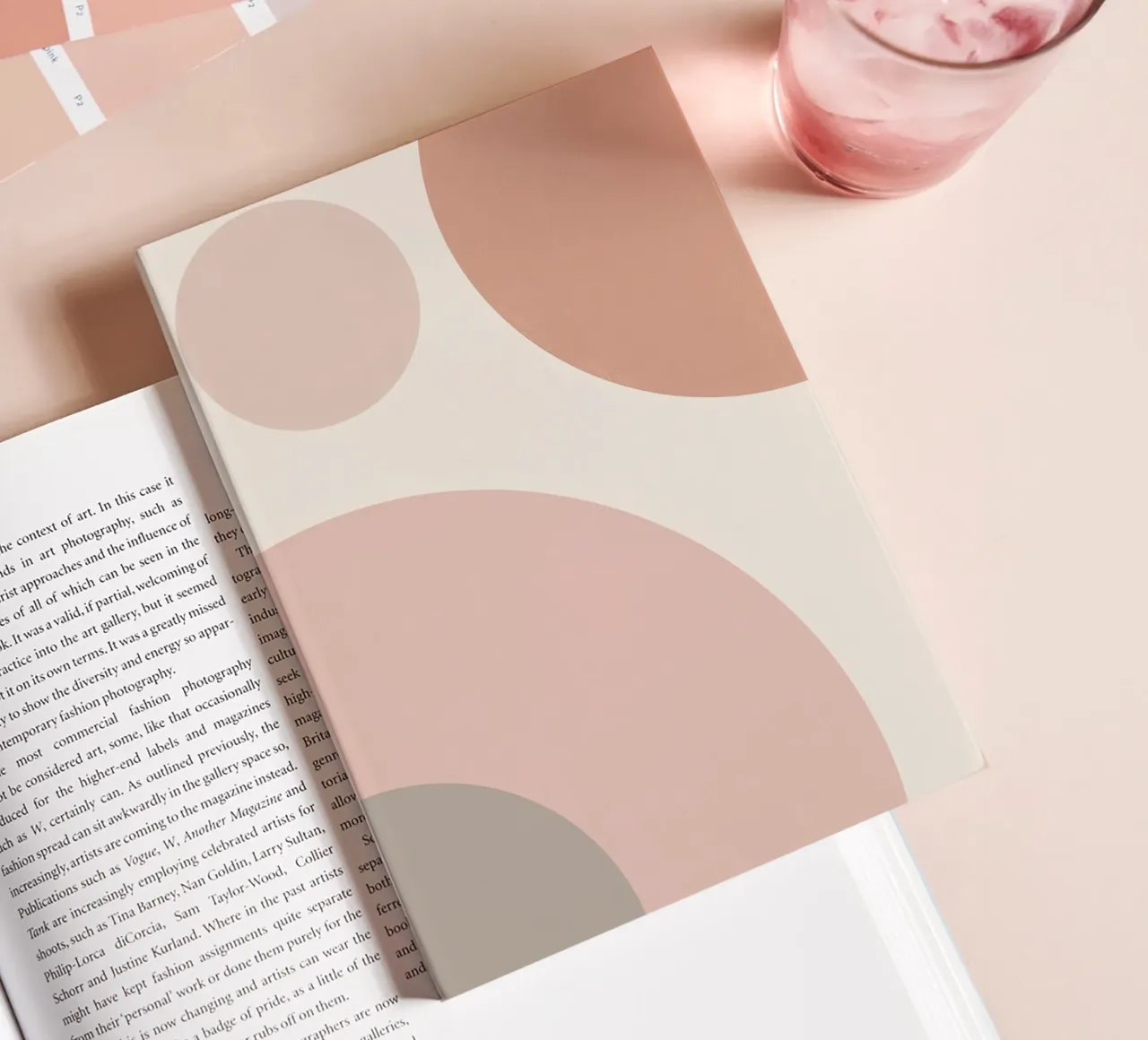 Pastel Abstract Geometric Circle Shapes notebook by DesignDoodle