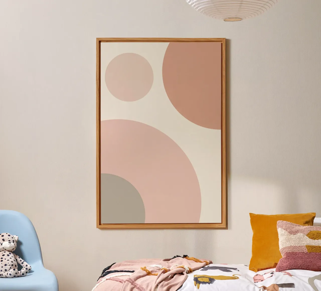 Forme geometriche astratte di cerchi in pastello alluminio dibond da DesignDoodle