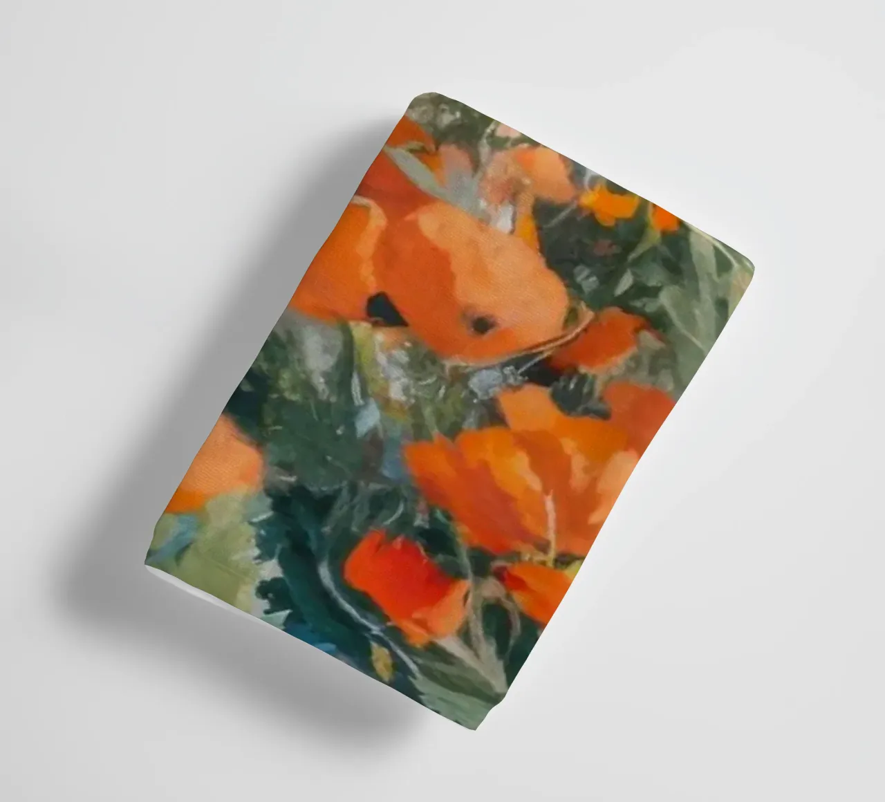 Patchwork di papaveri arancioni asciugamano da bagno da Angkasa Mist