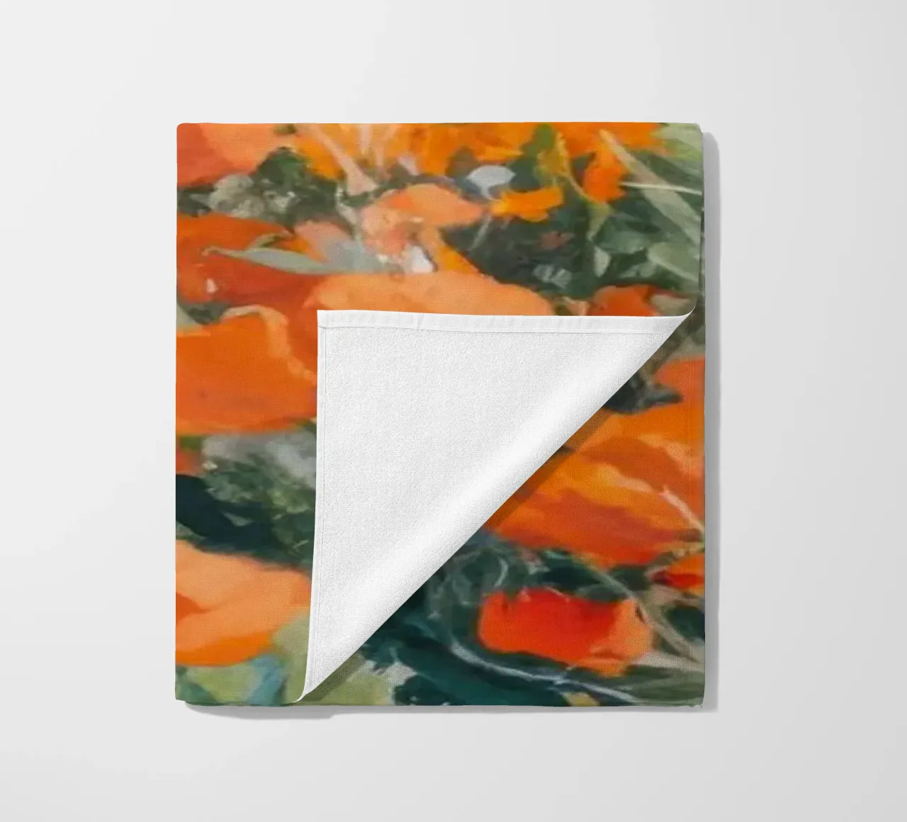 Patchwork di papaveri arancioni telo mare da Angkasa Mist